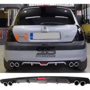 Resim STS Oto Aksesuar Renault Clio 2 Hb Difüzör Arka Tampon Eki 4 Egzoz Çıkışlı Siyah 