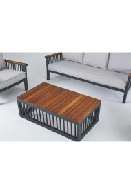 Resim Magic Face Gri Metal Aksamlı Bahçe Balkon ve İç Mekan Oturma Takımı Modern Tasarım ve Kolay Kurulum 