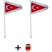 Resim Bisiklet Bayrağı 2 Adet + Hdiye Tzmnya Sticker 