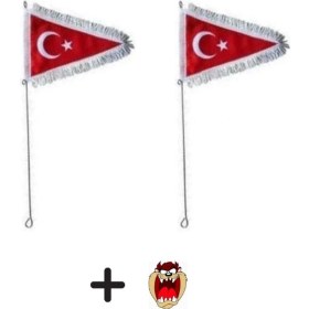 Resim Bisiklet Bayrağı 2 Adet + Hdiye Tzmnya Sticker 