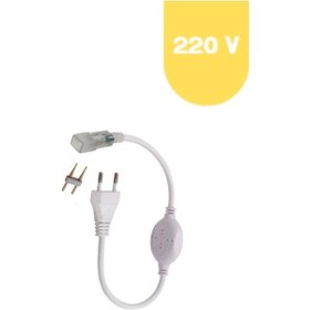 Resim Tek Renk Hortum Led Fiş 220 V Güç Kablosu 2 Pin 