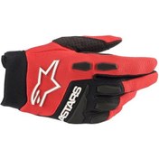 Resim Alpinestars Full Bore Korumalı Kros Motosiklet Eldiveni Kırmızı Siyah 