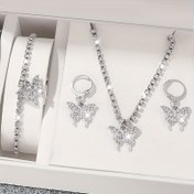 Resim 4 adet Kelebek Takı Seti - Kadınlar için Vintage Boho Tarzı | Arkadaşlar ve Aileler için Mükemmel Hediye ve Günlük Kullanım 