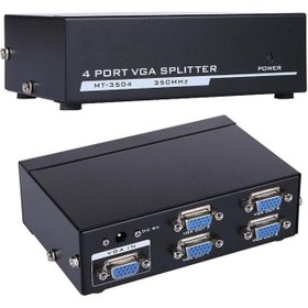 Resim (6228) 4 Portlu 250 Mhz Monitör Çoklayıcı VGA Splitter Dağıtıcı 415004 