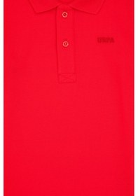 Resim U.S. Polo Assn. Erkek Çocuk Kırmızı Basic Polo Yaka Sweatshirt 50313790-VR030 