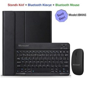 Resim Apple Uyumlu iPad Air 2 Bluetooth Klavye Mouse + Standlı Kılıf - Bkk6 