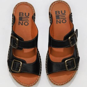 Resim Bueno Shoes Siyah Deri Kadın Düz Terlik 01wu2518 