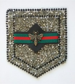 Resim Armada Ütüyle Yapışabilen Taşlı Arılı Kurdeleli Motif Hotfix ( 7 cm * 8 cm) 