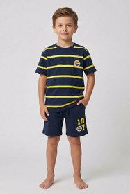 Resim Fenerbahçe tişört ve şort takım - LACİVERT / 11-12 Yaş 
