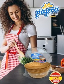 Resim Airfryer Pişirme Kağıdı,Fritöz Yağlı Kağıdı 25'li X4 Adet Avantajlı Paket - Toplam 100 Adet 