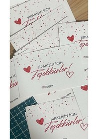 Resim Kişiye Özel E-ticaret Teşekkür Kartı 5x8 Cm 250 Adet 