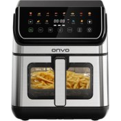 Resim 8l Çift Rezistanslı Seramik Kaplama Airfryer, Siyah, Sağlıklı ve Pratik Pişirme 