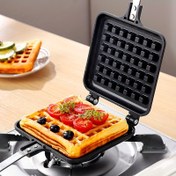 Resim Belçika waffle sandviç tost makinesi için ocak üstü waffle tavası, kahvaltı, sandviç yapma tenceresi, mutfak eşyaları, mutfak aksesuarları 