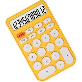Resim Valkyrie Junno Sevimli Yuvarlak Tuşlu 12 Basamaklı Masaüstü Hesap Makinesi Sarı 