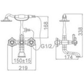Resim Newarc Hexa Banyo Bataryası Altın 104518 Altın 