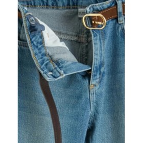 Resim LC Waikiki Lcw Kids Indigo Ispanyol Paça Kız Çocuk Jean Pantolon 