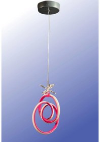 Resim Serçe'den Tekli Helezon 3 Renk Led Genç Kız Odası Sarkıt Avize Çok Renkli 