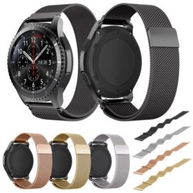 Resim Samsung Uyumlu Gear S3 Kordon Frontier & Classic Metal Örme Kayış 