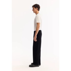 Resim AVVA Erkek Siyah Pamuklu Soft Touch Baggy Fit Kadife Pantolon A52Y3001 