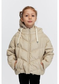 Resim Kız Çocuk Şişme Mont 51320 Bej 