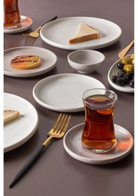 Resim Karaca Cordelia Porselen 26 Parça 6 Kişilik Kahvaltı/Servis Takımı Grey 