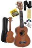 Resim Midex UKX-233M Askı Çanta Metod Pena Kahverengi Concert Ukulele 