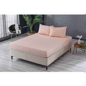 Resim Doqu Home Colourful Fitted Çarşaf Tek King Size - Somon 