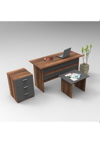 Resim L'occi Concept Diego ABC Ofis Büro Masa Takımı Barok-Antrasit 