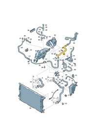 Resim Audi Q5 2009-2012 2.0 Benzinli Motor Termostat Borusu 06h121065d 