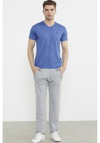 Resim Fermuar Cepli Tek Alt Eşofman - Gri Gri 