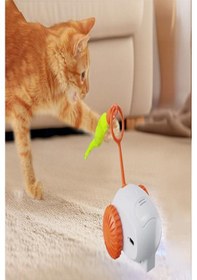 Resim Tineke Hareketli Robot İnteraktif Kedi Oyuncağı Tüylü Araba 