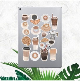 Resim Kahve Sticker Seti Laptop Ajanda Pc Tablet Telefon Defter Etiket Bullet Journal Diğer 