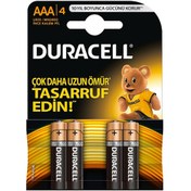 Resim Duracell LR03/MN2400 AAA İnce Kalem Pil 4'lü 