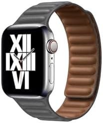 Resim CONSTRAIN Watch 38mm İle Uyumlu KRD, 34 Deri Zore Kordon, Gri 