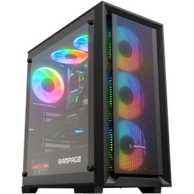 Resim Rampage VOYAGER 750W 80+ BRONZE SİYAH 4*RGB AUTO FAN ATX MIDI TOWER GAMING OYUNCU KASASI 