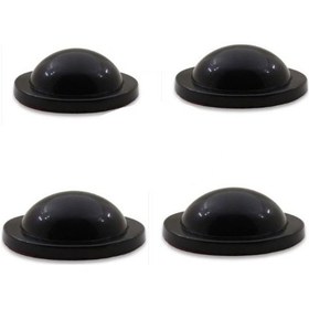 Resim Silikon Kapı Stoperi Siyah 4 Adet Tamponu Kendinden Yapışkanlı Siyah Kapı Kolu Stopu 