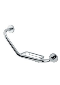 Resim Çelik Banyo Paslanmaz Pirinç Flora Küvet Tutamağı Süngerlikli 40cm Gri 