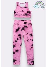 Resim My Kids Wear Kız Çocuk Çok Amaçlı Desenli Mayo & Spor Takımı 12451 Açık Mavi - Siyah 