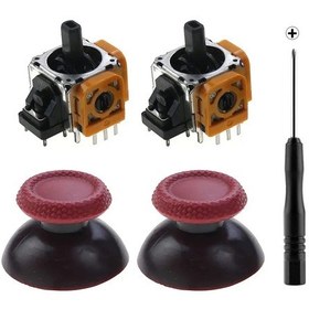 Resim Kırmızı Koyu Kırmızı-jcd 3d Analog Joystick Çubuk Sensör Modülü Ps5 Denetleyicisi Için Potansiyometreler Thumbstick 