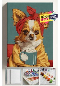 Resim Sayılarla Boyama Seti Numaralı Tuval Fırça Boya Dahil Kasnaklı Set 50x70 Cm - Köepk 
