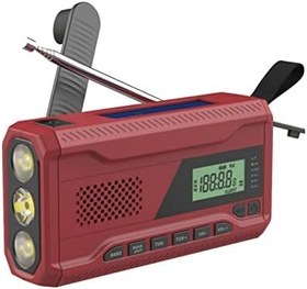 Resim Henniu AM/FM Acil El Krank Radyo 3'ü 1 Arada LED El Feneri Acil Durum Taşınabilir 4500mAh Güç Bankası Acil Kurtarma Dağ Tırmanışı Macera Kullanımı 