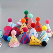 Resim 15 Adet Mini Kağıt Doğum Günü Şapkaları - Parti Süslemeleri, Tatlı Masası Aksesuarları & Kutlama Malzemeleri için DIY Pasta Süsleri, Kış, Yeni Yıl için Mükemmel 