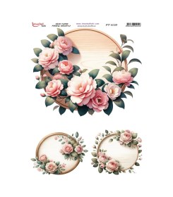 Resim Pirinç Dekopaj Kağıdı 30x42cm Pt-4120 Çiçek 