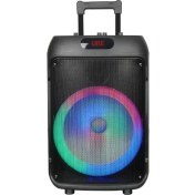 Resim Zore GD-1203 Dijital LED Göstergeli Fm Radyolu Mikrofonlu Rgb Tws 12 Inç Stereo Bass Kablosuz Karaoke Hoparlör 