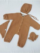 Resim lelikobaby 4 Katlı Müslin Tulum 4 Lü Set 