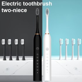 Resim 2 Paket Ultrasonik Elektrikli Diş Fırçası, 6 Mod ve Akıllı Zamanlayıcı ile, Şarj Edilebilir USB Ağız Bakımı Erkekler ve Kadınlar için, 8 Yedek Yumuşak Kıllı Fırça Başlığı ile, Hassas Diş Etleri ve Dişler için Uygun, Su Geçirmez Ağız Bakımı Diş Fırçası, Ucuza ve Kullanımı Kolay, Çiftler, Aileler, Çocuklar için Hediye olarak Uygun, En İyi Diş Fırçası Hediyesi 