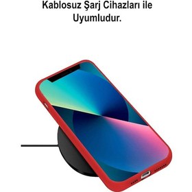 Resim iPhone Uyumlu 13 Logolu Silikon Kılıf Altı Kapalı İçi Kadife Lansman Arka Kapak 