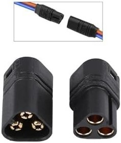 Resim Mt60 3 Pin Dişi Erkek Konnektör Soket Çift Amass 3.5mm 12awg Rc Esc Motor Drone Lityum Lip 