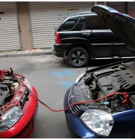 Resim 500 AMP Güç Şarj Akü Araba Takviye Başlangıç Bağlantı Kablosu Güç 