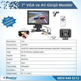 Resim Navistar 7" Vga Ve Av Girişli Araç Monitörü 